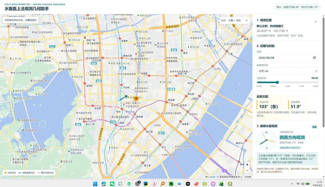 水面之上法观测几何助手预览